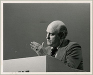 Man speaks on "On the Line" television show