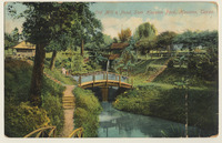 Old Mill and Pond in Sam Houston Park, Houston, Texas
