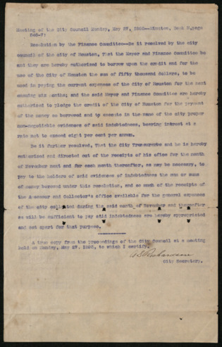 Minutes of the City Council meeting