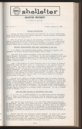 Shelletter, Vol. 2, No. 5, January 24, 1969