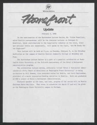 Homefront, February 2, 1982, Update
