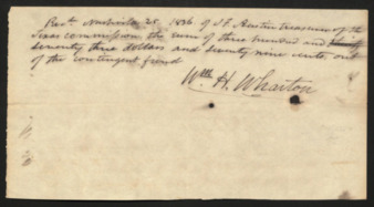 Receipt for $73.39 from Stephen F. Austin