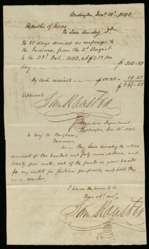 Authorization of payment to Luis Sánchez