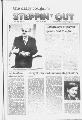 The Daily Cougar's Steppin' Out. Vol. 45, No. 55, November 10, 1978.