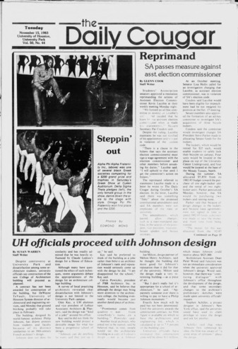 The Daily Cougar. Vol. 50, No. 44, November 15, 1983.