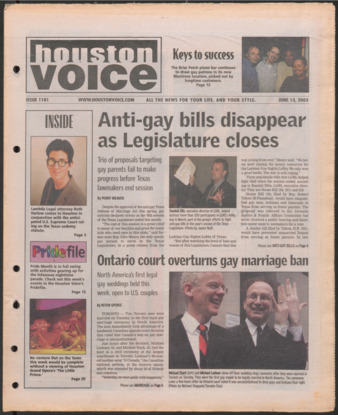 Houston Voice, No. 1181, June 13, 2003