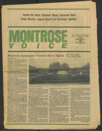 Montrose Voice, No. 110, December 3, 1982