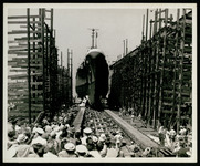 USS Houston (CL-81) launching ceremony