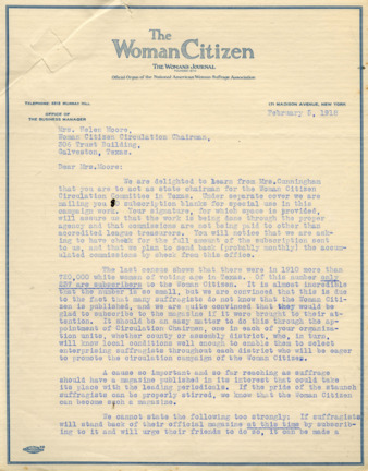 Letter from Catherine Gay to Mrs. Helen Moore