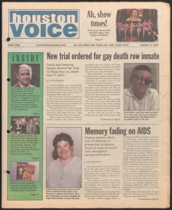 Houston Voice, No. 1086, August 17, 2001