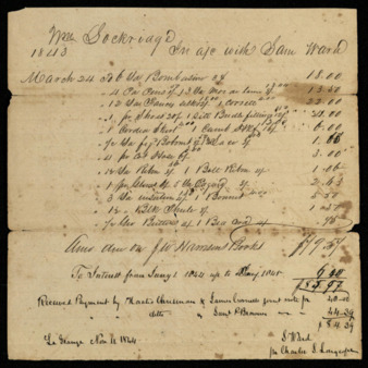 Bill from Samuel Ward to Charles Lockridge