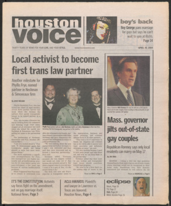Houston Voice, April 30, 2004