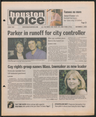 Houston Voice, No. 1202, November 7, 2003