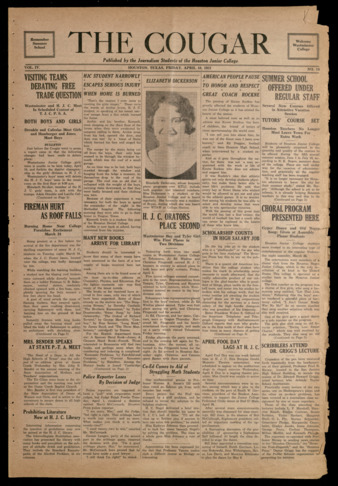 The Cougar, Vol. 4, No. 10, April 10, 1931