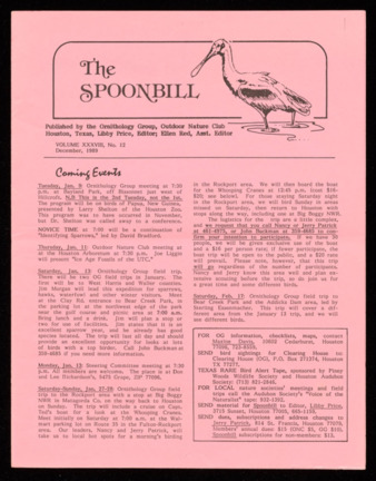 The Spoonbill, Vol. 38, No. 12, December 1989