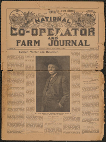 The National Co-Operator and Farm Journal, Vol. 28, No. 18, February 6, 1907