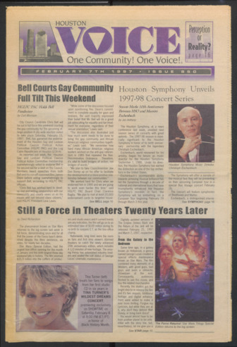 Houston Voice, No. 850, February 7, 1997