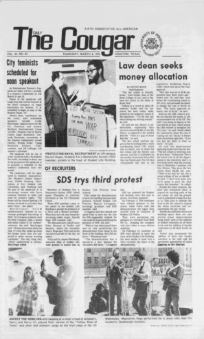 The Daily Cougar. Vol. 39, No. 83, March 8, 1973.