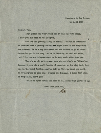 Letter from Capt. O. C. McDavid to Sue McDavid, 1944 April 16