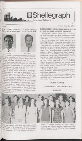 Shellegraph, No. [19], May 21, 1971