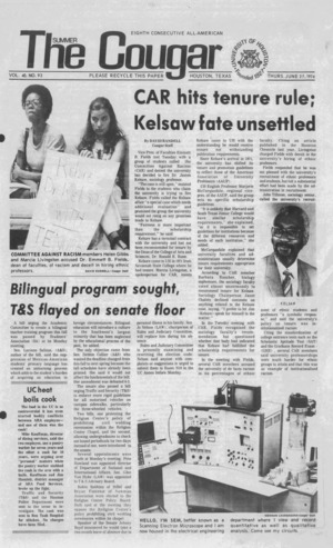 The Summer Cougar. Vol. 40, No. 93, June 27, 1974.