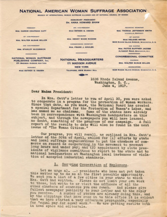 Letter to Madam President