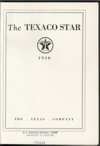 The Texaco Star Index, 1930