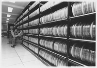 Shelving of tape reels inside the Computing Center
