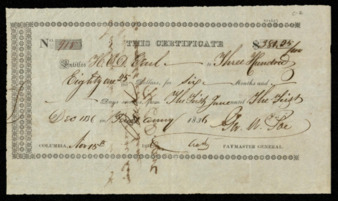 Pay certificate for H. C. D. Earl