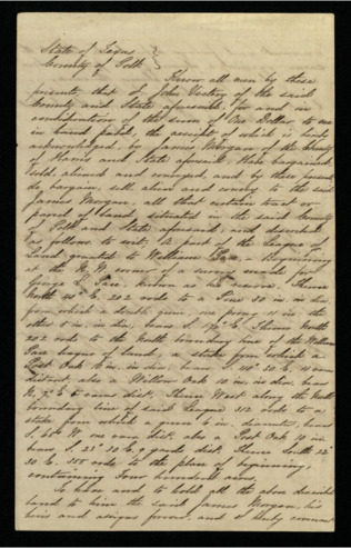 Bill of sale for 400 acres of land in Polk County