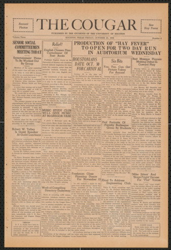The Cougar, Vol. 3, No. 4, October 23, 1936