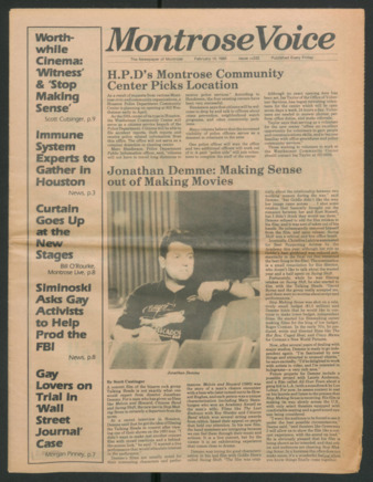 Montrose Voice, No. 225, February 15, 1985