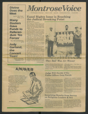 Montrose Voice, No. 229, March 15, 1985