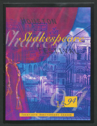 Houston Shakespeare Festival, 1994, Twentieth Anniversary Season program