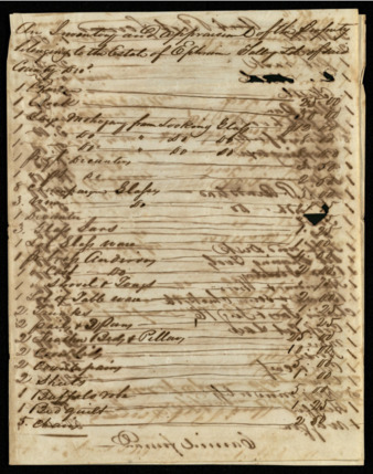 Inventory and appraisement of the estate of Ephraim Talley by R. C. McDowell