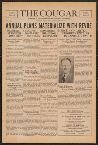 The Cougar, Vol. 3, No. 20, February 26, 1937