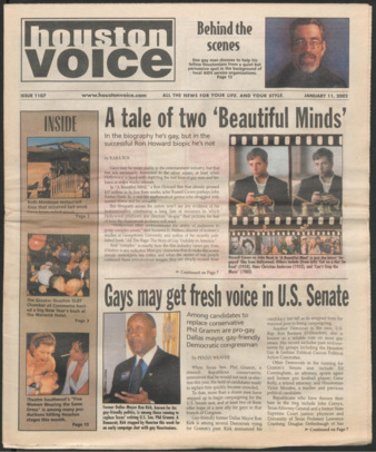 Houston Voice, No. 1107, January 11, 2002