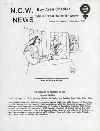 NOW News Bay Area Chapter, Vol. 3, No. 9, September 1975