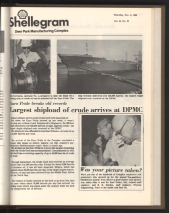 Shellegram, Vol. 45, No. 34, November 6, 1980