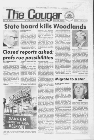 The Daily Cougar. Vol. [43], No. [61], January 27, 1977.