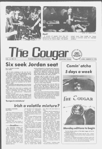 The Daily Cougar. Vol. 44, No. 90, March 14, 1978.