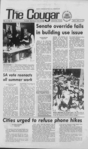 The Daily Cougar. Vol. 41, No. 50, November 27, 1974.