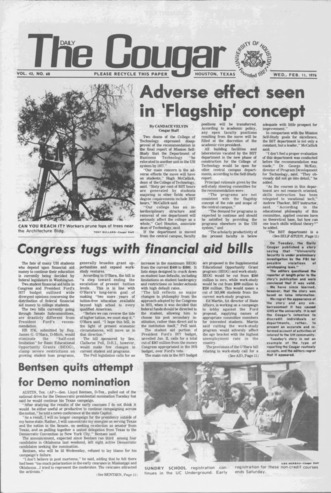 The Daily Cougar. Vol. 42, No. 68, February 11, 1976.