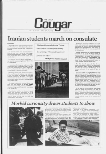 The Daily Cougar. Vol. 45, No. 17, September 19, 1978.