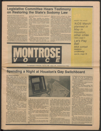 Montrose Voice, No. 130, April 22, 1983