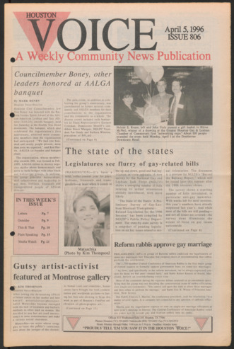 Houston Voice, No. 806, April 5, 1996