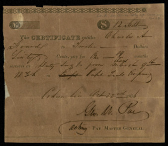 Pay certificate for Charles A. Foard