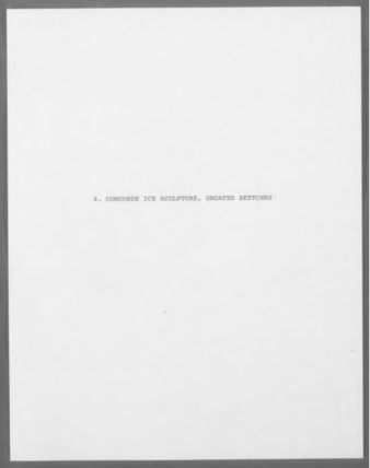 La Concorde Ice Sculpture sketches by Bert L. Long, Jr.