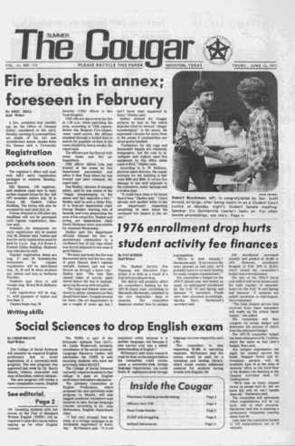 The Summer Cougar. Vol. [43], No. 114, June 23, 1977.