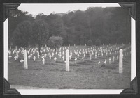 Cross gravestone markers at Camp John Hay